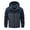 Navy, variant on WREESH Fashion Jacket Men'S Casual Sports Hooded Jacket Loose Collar Color Blocked Jacket Navy