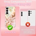 thumbnail image 2 of CASEFIV Compatible with Magnetic for Samsung Galaxy S26 Case with Invisible Ring Stand,Rugged Slim Shockproof Marble Pattern Design Case for Women Men Girls,Rose Gold Marble, 2 of 8