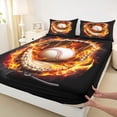 thumbnail image 4 of Erosebridal Baseball Glove Pattern Full Size Sheets,Boys Ball Sport Bed Sheets For Boys Men 4 Pieces, 4 of 6