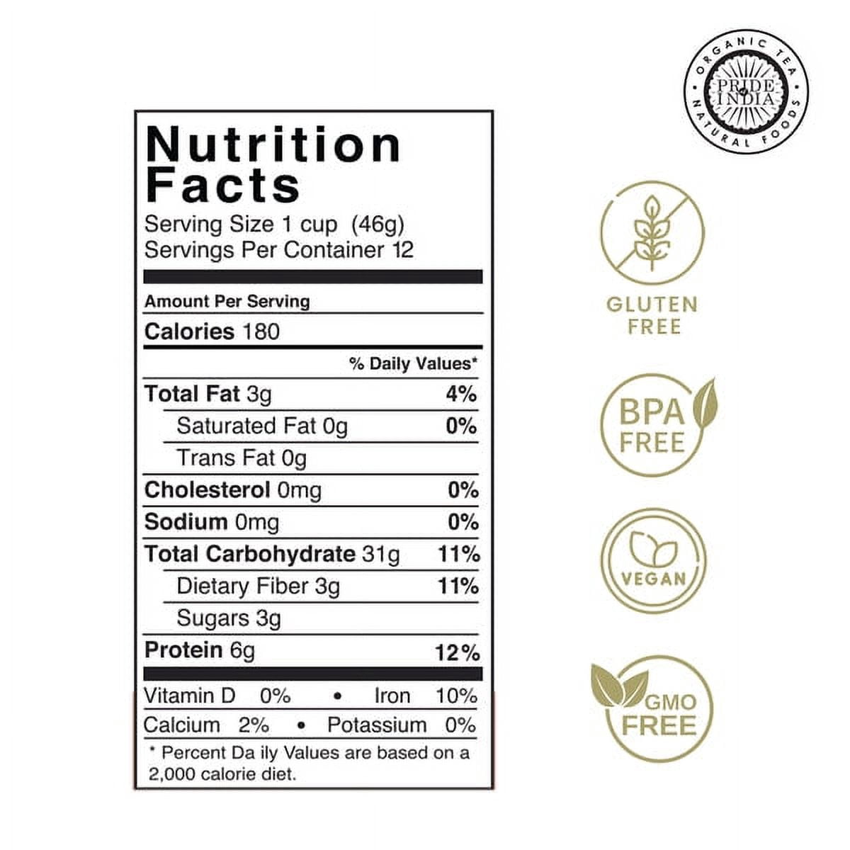 Pride of India - Pack of 6 - Royal Bolivian Red Quinoa, 1.25 lbs Jars, Protein Rich, Gluten-Free Quinoa Whole Grain