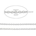 thumbnail image 3 of 3.28 Feet(1m) 304 Stainless Steel Cable Chains Soldered DIY Craft Chain Oval Cable Chain Links Stainless Steel Color Chain for Jewelry Making Necklace Bracelet Chains 2x1.5x0.4mm, 3 of 4
