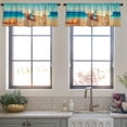 thumbnail image 3 of LALILO Kitchen Curtain Valance Vanilla Ice Beach Nostalgic Rod Pocket Window Curtain 52"x 18" Set of 2, 3 of 5