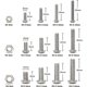 thumbnail image 4 of Kit 440PCS M3 M4 M5 Stainless Steel Hex Head Button Socket Head Cable Bolts Screws Lock Nut Assortment Kit with Storage Box, 4 of 5
