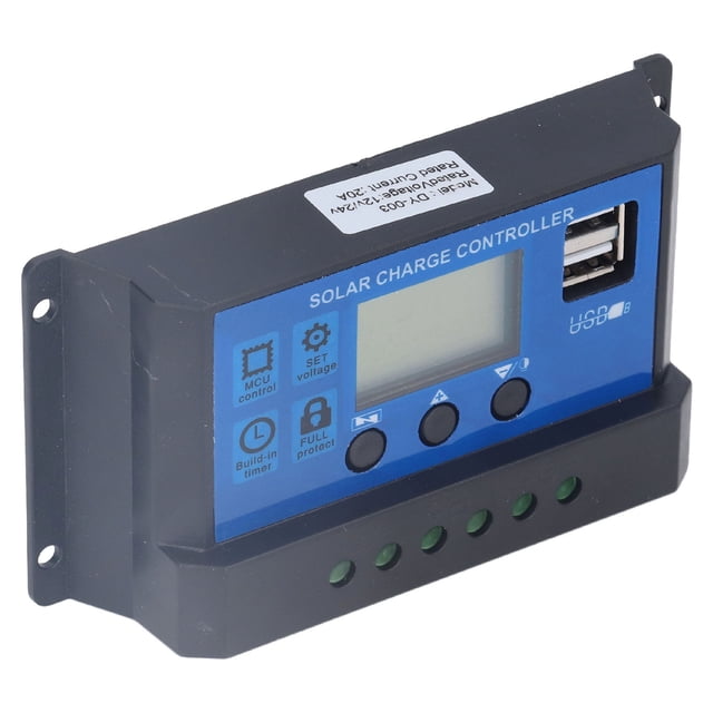 Controlador de carga solar V, controlador de carga solar LCD, controlador de identificación automática solar, panel solar, batería, regulador inteligente, rendimiento comprobado