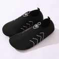 thumbnail image 2 of lnmuld Men Women Black Water Shoes Non Aqua Socks with Wave Design for Pool Surf Yoga Color:Black,Size:6, 2 of 7