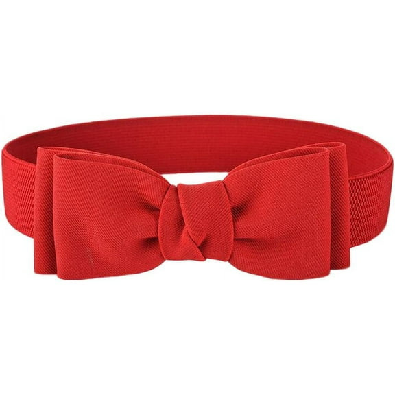 Zhengup Women Girls Belt Fashion Bowknot Design Waist Belt Chic Elastic Stretch Waist Band