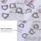 thumbnail image 3 of IDEANATEGRATE 10Ud Semicircular D Tipo Para Bolsa De Aleación De Zinc Resistencia Y Plata, 3 of 6