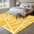 thumbnail image 4 of Yellow Geometric Area Rugs 5'x8', Washable Small Throw Rugs for Classroom Bedroom, Abstract Stripes Modern Minimalist Indoor Outdoor Rug Non-Slip Low Pile Carpet Runner Reversible Floor Mats, 4 of 8