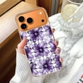 thumbnail image 2 of Case For Apple iPhone Air / 17 Pro / 17 Pro Max Series Case, Slim Thin Transparent Flexible Clear TPU Shockproof Phone Case For iPhone 17 Series, Purple Flower, 2 of 6