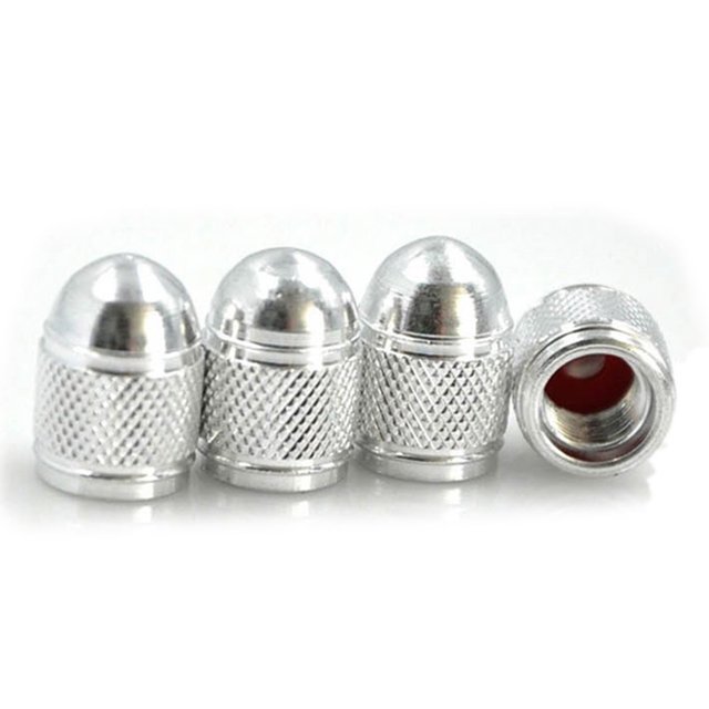 BRIGHTFUFU Tapas para neumáticos de coche, tipo 4 Uds. (Plata)