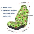 thumbnail image 3 of Goofa Cute Green Frog Pattern Elastic Car Seat Cover - Stretchable Auto Seat Protector, Easy to Install and Clean for Cars, SUVs, Trucks, and Vans, 3 of 5