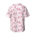 thumbnail image 6 of Lsque Baby Salamander print Men's Cuban Collar Short Sleeve Shirt Summer Beachwear Casual Button Down Fashionable Vacation Leisure Shirt-XX-Large, 6 of 7