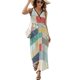 thumbnail image 1 of Geometric Printing Vestido Sin Mangas Vestidos Para Mujer, Vestido Suelto De Verano 2025, 1 of 5