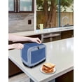 thumbnail image 3 of Dark Blue Greek Key Toaster Cover 2 Slice, Small Kitchen Appliance Covers, Geometric Greece Ancient Farmhouse Geo Toaster Oven Cover with Loop, Bread Machine Cover Polyester Dust Cover Protection, 3 of 4