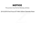 thumbnail image 2 of CMX Front Rear Disc Brake Rotors Kit for Car 2013-2018 Ford Focus ST with 335mm Diameter Rotor K8-101157, 2 of 8