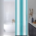 thumbnail image 3 of Ombre Turquoise Window Privacy Film, Gradient White Abstract Minimalist Stripe Static Cling UV Sun Blocking Heat Control Window Tint, Non-Adhesive One Way Windows Privacy Cover 17.7''x78.7'', 3 of 7