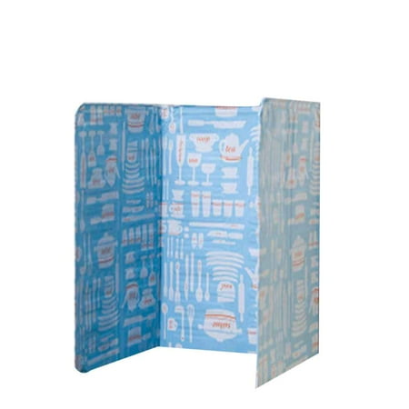 

wrea Kitchen Printing Gas Cooker Stove Range Protector Baffle Dam-Board Oil Insulation Splash Scald Guard Board