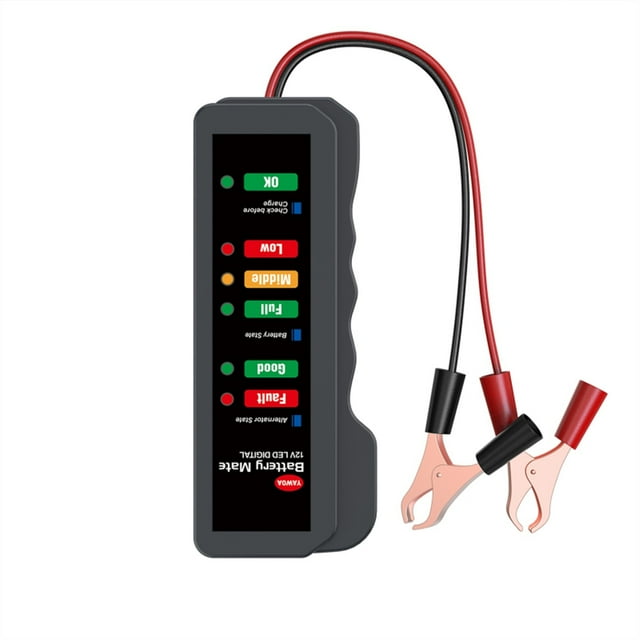 Battery Tester Supports 12V/24V Battery Tester Alternator State Check Car Battery Tester Charger Tools ,Accurate Testing