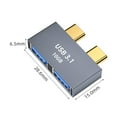 thumbnail image 4 of FLhrweasw Estación acoplamiento USB C HUB para MacBook Thunderbolt 3 Dual Type-C Adapter (B), 4 of 7