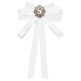 thumbnail image 1 of Broche de lazo de webbing largo de INSPIRE CHIC para mujeres blanco talla única, 1 of 1