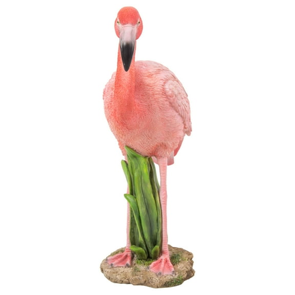 Hi-Line Gifts 11" Standing Flamingo Outdoor Garden Statue