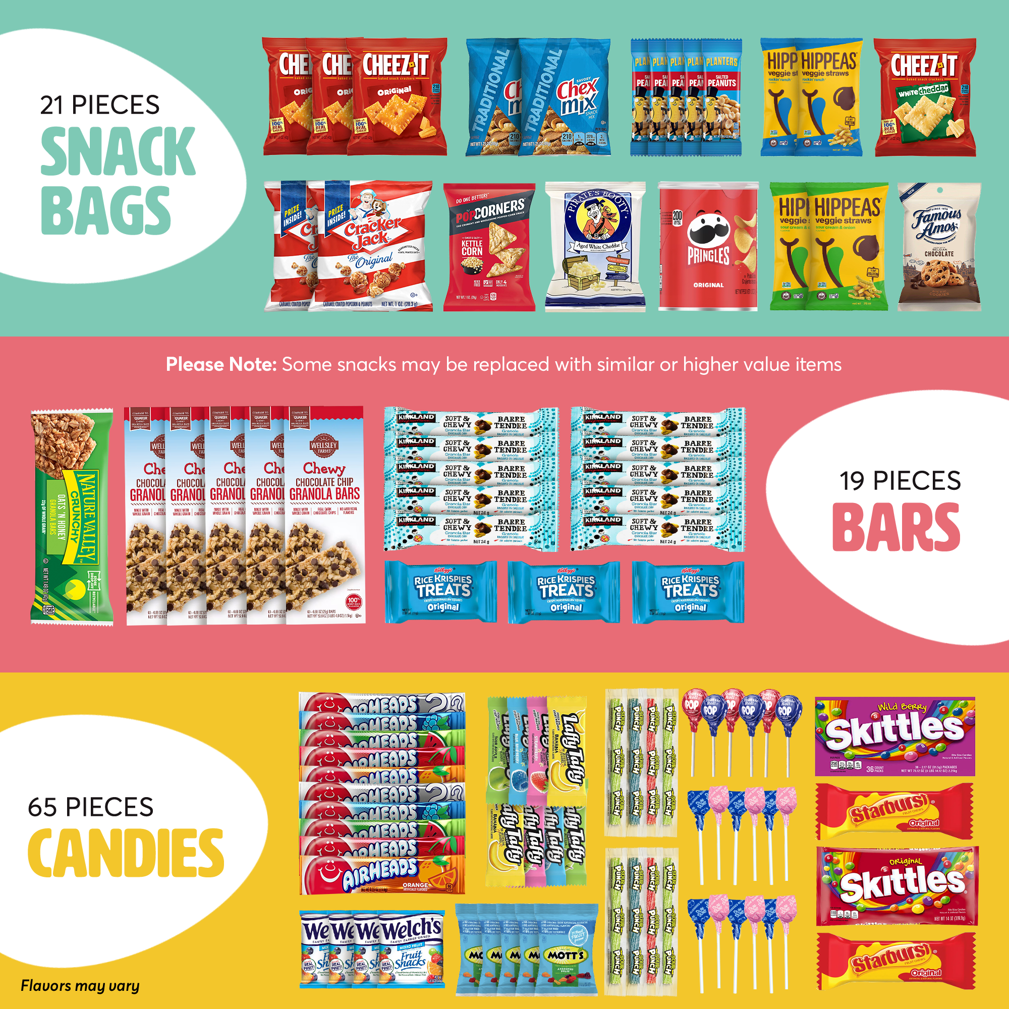 Gift A Snack Ultimate Snack Variety Pack Gift Box (105 Count) Chips, Cookies, Candy, Crackers - Snack Box Gift Basket