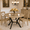 Natural, variant on 47 Inch Round Wood Dining Table for 4-6, Farmhouse Kitchen Table With Cross Pedestal & Storage Shelf for Kitchen and Dining Room- Natural