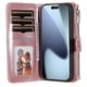 thumbnail image 2 of For iPhone 17 Pro Phone Case PU Leather Zipper Wallet Detachable Cover -, 2 of 5