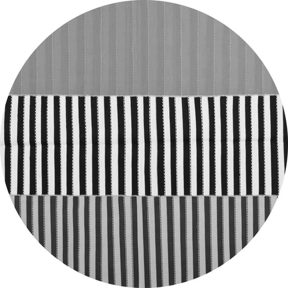 Ahgly Company Machine Washable Indoor Round Abstract Gray Contemporary Area Rugs, 3' Round