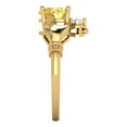 thumbnail image 3 of Claddagh Engagement Ring for Women - 1.06ct Natural Citrine in 14K Yellow Gold Promise Ring, 3 of 6