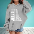 thumbnail image 2 of RUTAYY Girls Hoodies Long Sleeve Winter Letter Print Warm Outdoor Activities Soft Cozy Tops Trendy Versatile Hooded Sweatshirt, 2 of 4
