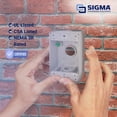 thumbnail image 3 of Caja metálica para tomacorrientes eléctrica Sigma 14251WH blanca resistente a la intemperie, 3 of 3