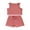 Brick Red, variant on Wassery Toddler Girl Summer 2 Piece Outfits 6M 12M 18M 24M 3T 4T Infant Baby Clothes Sleeveless Rib Knit Tank Tops Elastic Waist Shorts Set