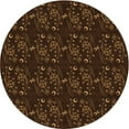 thumbnail image 1 of Ahgly Company Indoor Round Patterned Saddle Brown Area Rugs, 6' Round, 1 of 6