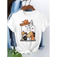 thumbnail image 2 of Fashion Funny Cat T Shirt Women Letter Print Short Sleeve Round Neck Women's Casual Summer Breathable T-shirt, 2 of 8