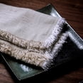 thumbnail image 3 of Fringed Raw Edge Pure French Linen Napkins (Set of 4) - 20'' x 20" - Natural Linen, 3 of 7