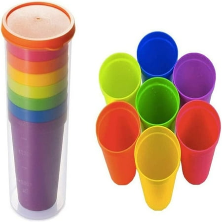 

CNKOO Set of 7 Colorful Plastic Tumblers 10 oz Unbreakable Restaurant Drinking Cups Large Reusable Cups Summer Drinking Tumblers for Ice Tea Kitchen Supplies Party Decoration