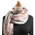 thumbnail image 3 of MESSUEN Plaid Scarf for Women Winter Ponchos for Women Knit Scarf Womens Scarf Womens Scarves Cotton Scarves for Women Knitted Scarf Pink A, 3 of 8