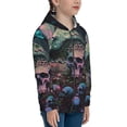 thumbnail image 5 of Naloa Forest Mushroom Skull Teenage Zipper Hoodie, Long Sleeve Zip Up Hoodies Casual Jackets Tops for 7-12 Years-Small, 5 of 6