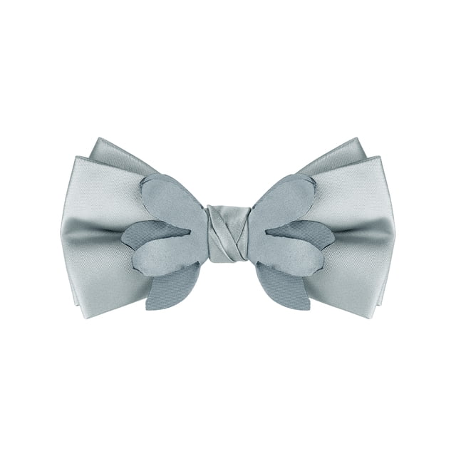 Corbatas de moño sólido preatadas para hombres INSPIRE CHIC para bodas elegantes, tamaño único, gris