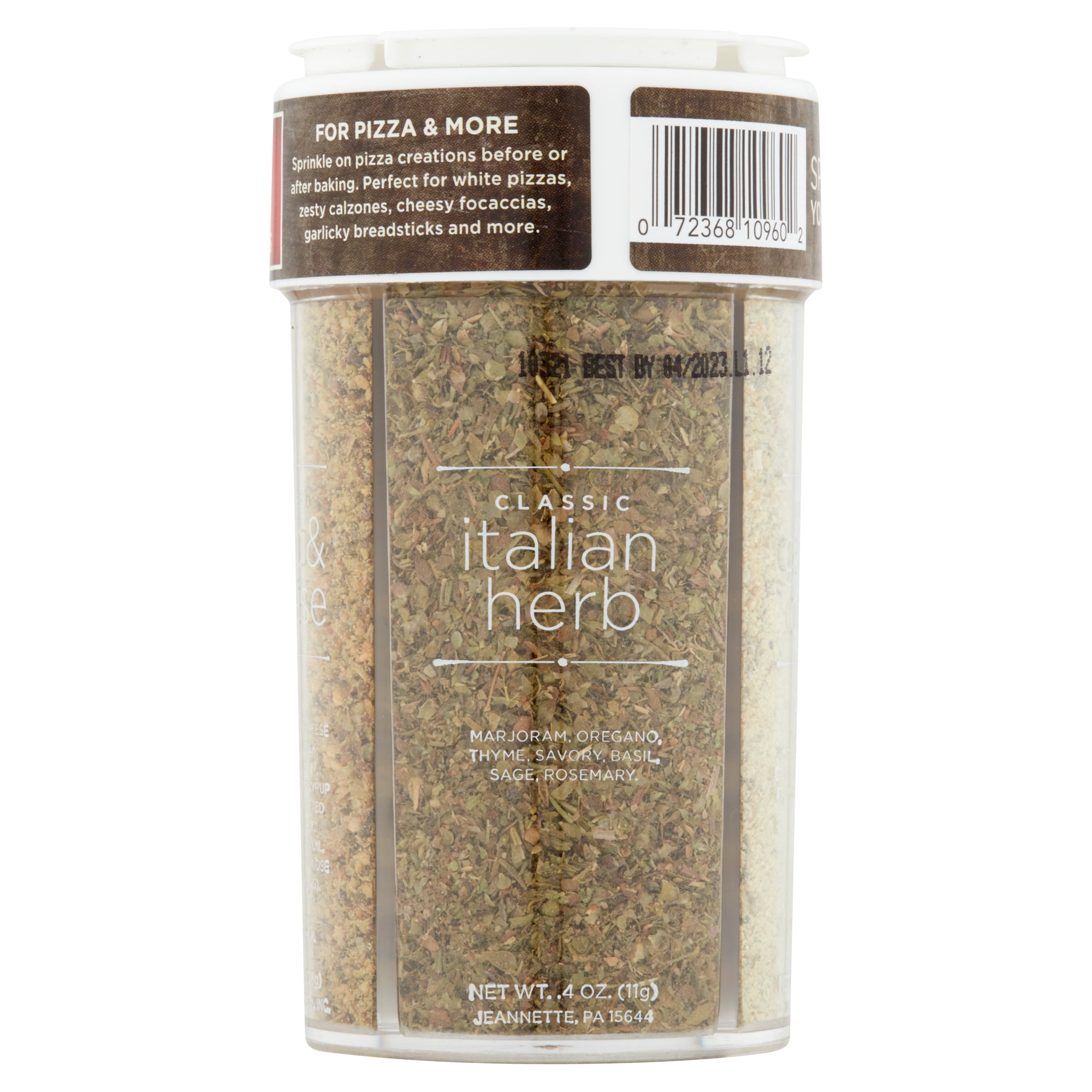 Pizza Pie Shaker Seasoning, Hand-blended Herb Mix, no salt, chives