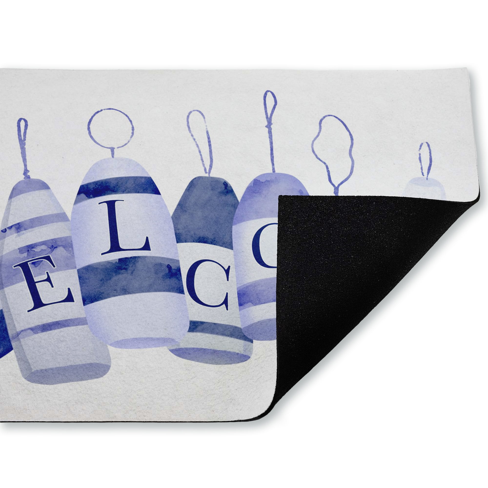 Stupell Industries Welcome Beach Buoys Printed Outdoor Door Floor Mat, design by Ziwei Li