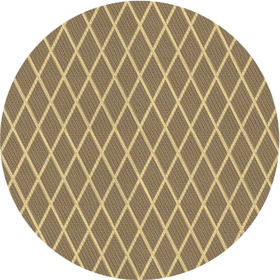 Ahgly Company Indoor Square Patterned Oak Brown Area Rugs, 3' Square