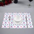 thumbnail image 2 of EREHome Noël Flocons de Neige Floral Set de Support de Plaque Set de 6, Tapis de Table Protecteur 12x18 Pouces, 2 of 5