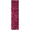 thumbnail image 6 of SAFAVIEH Rio Cassandra Confetti Polyester Shag Runner Rug, Fuchsia/Multi, 2'3" x 9', 6 of 10