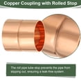 thumbnail image 5 of Uxcell 10 Pcs Copper Coupling, Pipe Fitting C x C Connector with Tube Stop (1" Nominal Size), 5 of 6