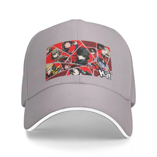 Gorra de béisbol con visera térmica para niños, gorro de béisbol con Collage de grupo de vidrio destrozado, con visera de Navidad, Persona 5 real, 2023