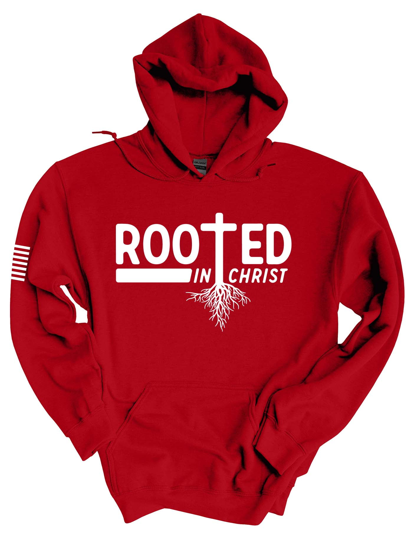 Mens Christian Hoodie Rooted In Christ Cross Hooded Sweatshirt Hoodie
