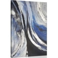 thumbnail image 2 of Blue Abstract Canvas Wall Art: Sea Wave Painting Textured Picture for Living Room Decor, Black Grey Modern Print Minimalist Artwork Framed Poster Home Decoration 10 x 15, 2 of 6