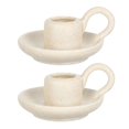 thumbnail image 1 of 2Pcs Nordic Style Desktop Decor Ceramic Candle Holder Elegant Candlestick, 1 of 4